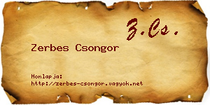 Zerbes Csongor névjegykártya